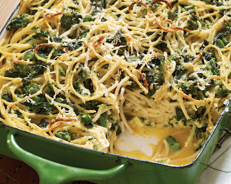 Baked Spaghetti Frittata With Broccoli Rabe And Smoked Mozzarella Recipe